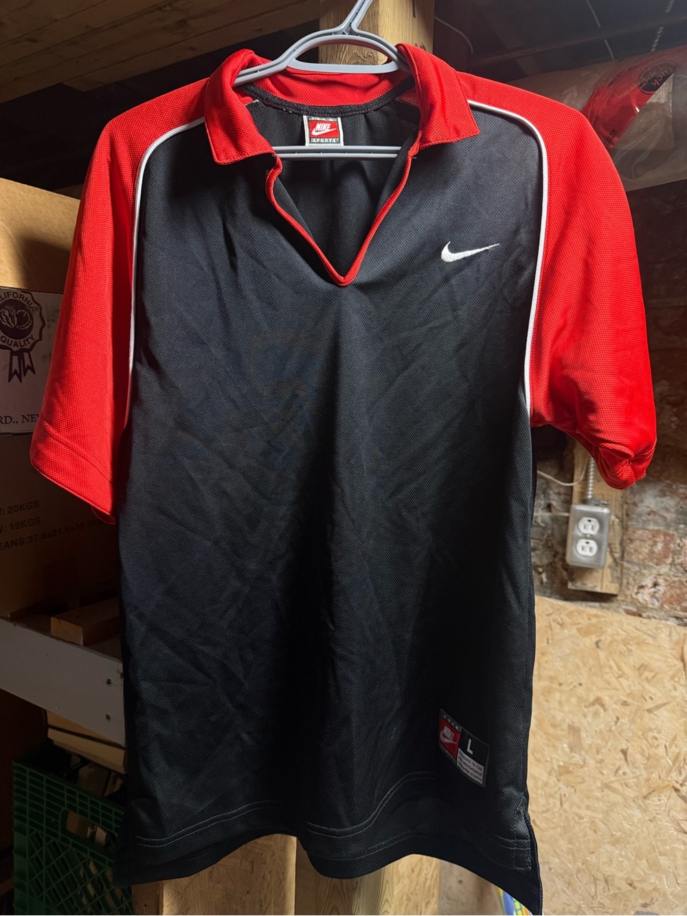 Nike Team Sports "Airliner" V-neck polo jersey vintage 90s